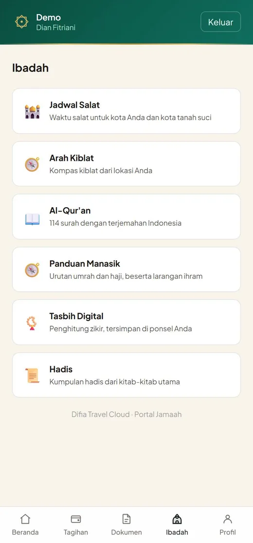 Menu ibadah